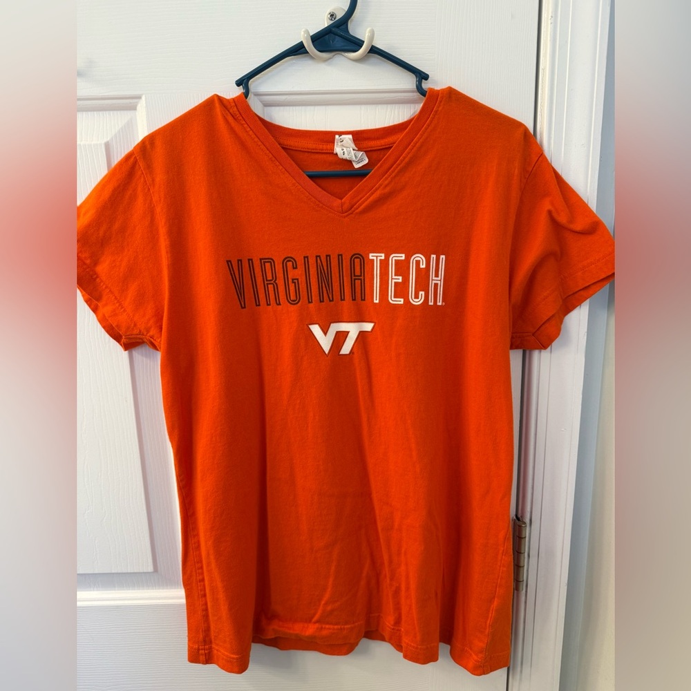 Virginia Tech Hokies women’s orange logo T-shirt large college